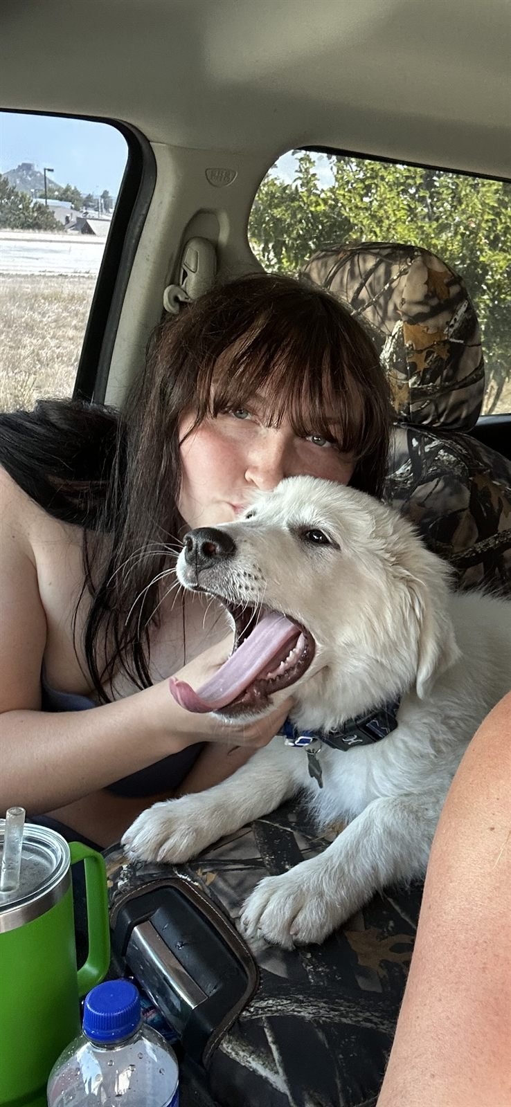 Natalie and her puppy Chompper